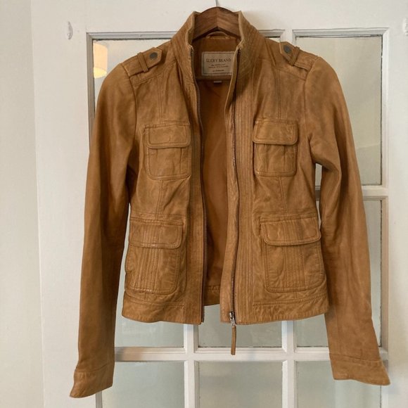 Lucky Brand Genuine Leather Jacket - Size XS - Picture 2 of 12
